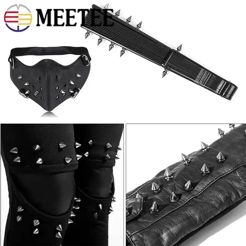 5/10/20Pcs Meetee Metal Punk Rivets Bag Leather Screwback Garment Cone Studs Spikes Nails Buckle Bottom Nail Decor Accessories