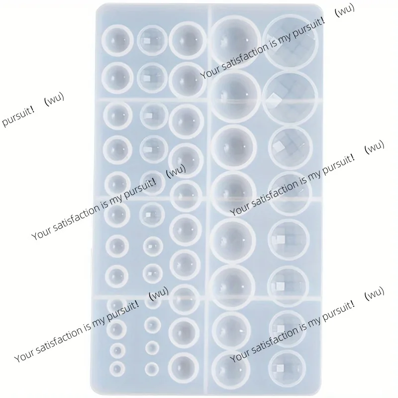 2 PC Silicone Resin Casting Molds for Earrings Jewelry Making Transparent Round Shape Mold Set for DIY Craft Projects