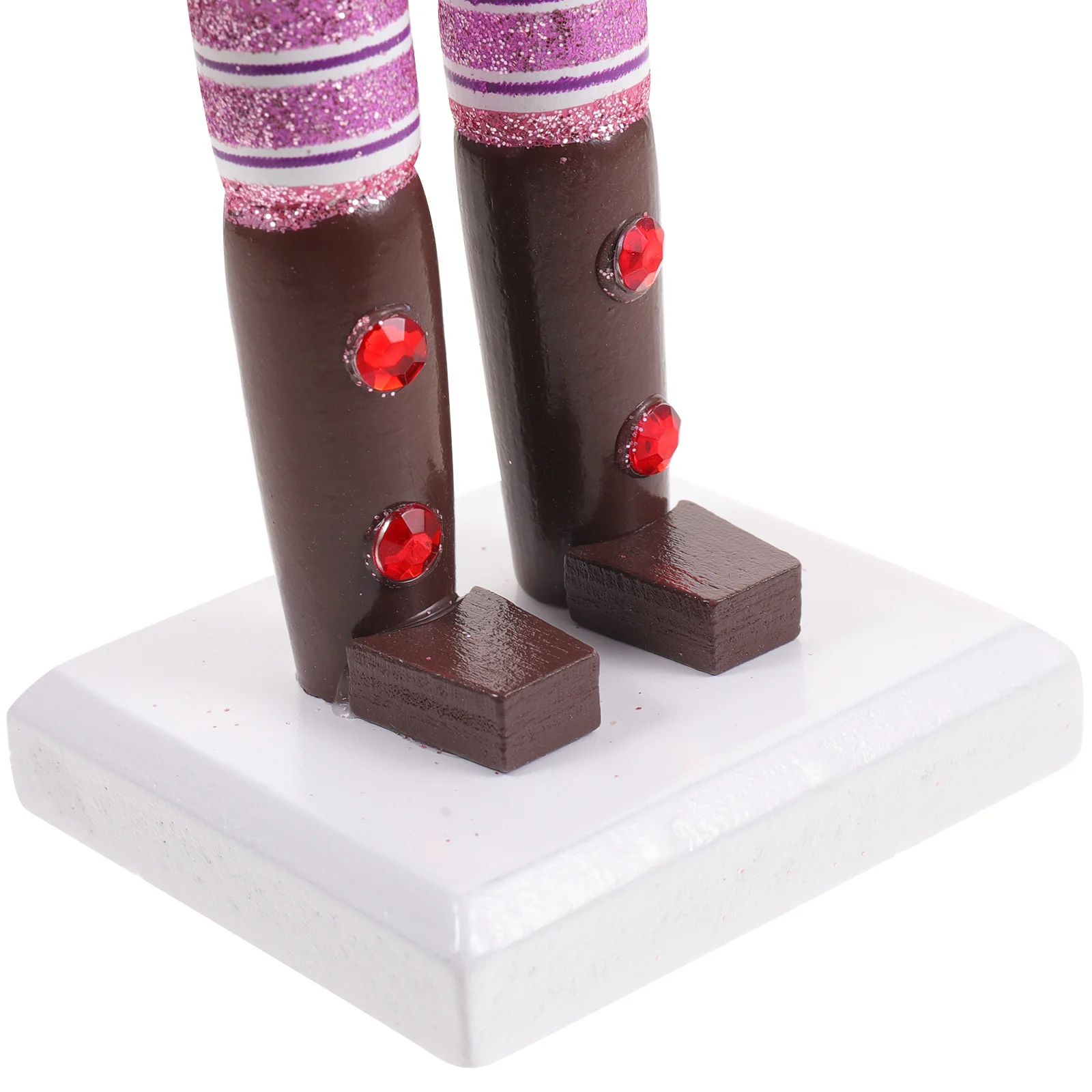 

Wooden Nutcracker Puppet Cake Design Classic Festive Ornament Bright Color Desktop Nutcracker Decoration Unique Holiday Gift