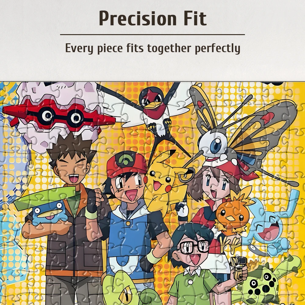 เกมตัวต่อไม้ธีมครอบครัวโปเกมอน - ของเล่นเสริมพัฒนาการ มีให้เลือกหลายขนาด 108/200/300/500/1000 ชิ้น