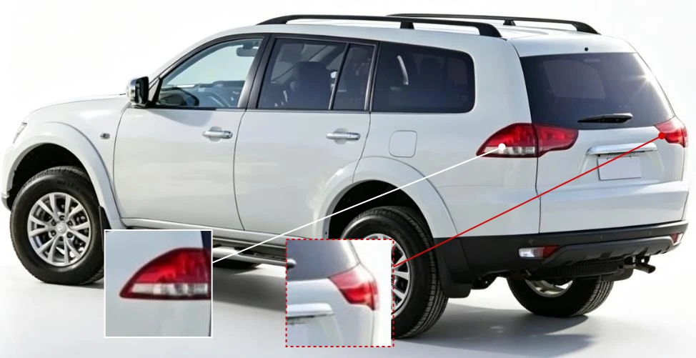 8331a107shell Crystal Tail Lamp for Pajero Sport 2007-2014 Rear Lights shell for Shogun Kh No Bulb 1 Pcs shell
