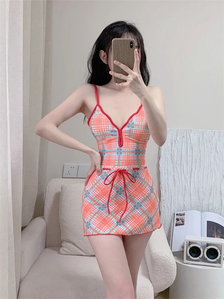 

Сексуальный розовый купальник-бикини для женщин от Tagkita с фиксированными вкладышами для груди, повседневный купальник, идеально подходящий для отпуска.