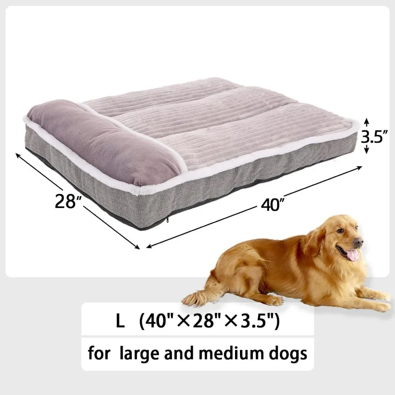 Großes Hundebett mit Kissen für Kistenhütte, Sofa-Hundebett, superweiches Haustierbett für mittelgroße, Jumbo, Möbel