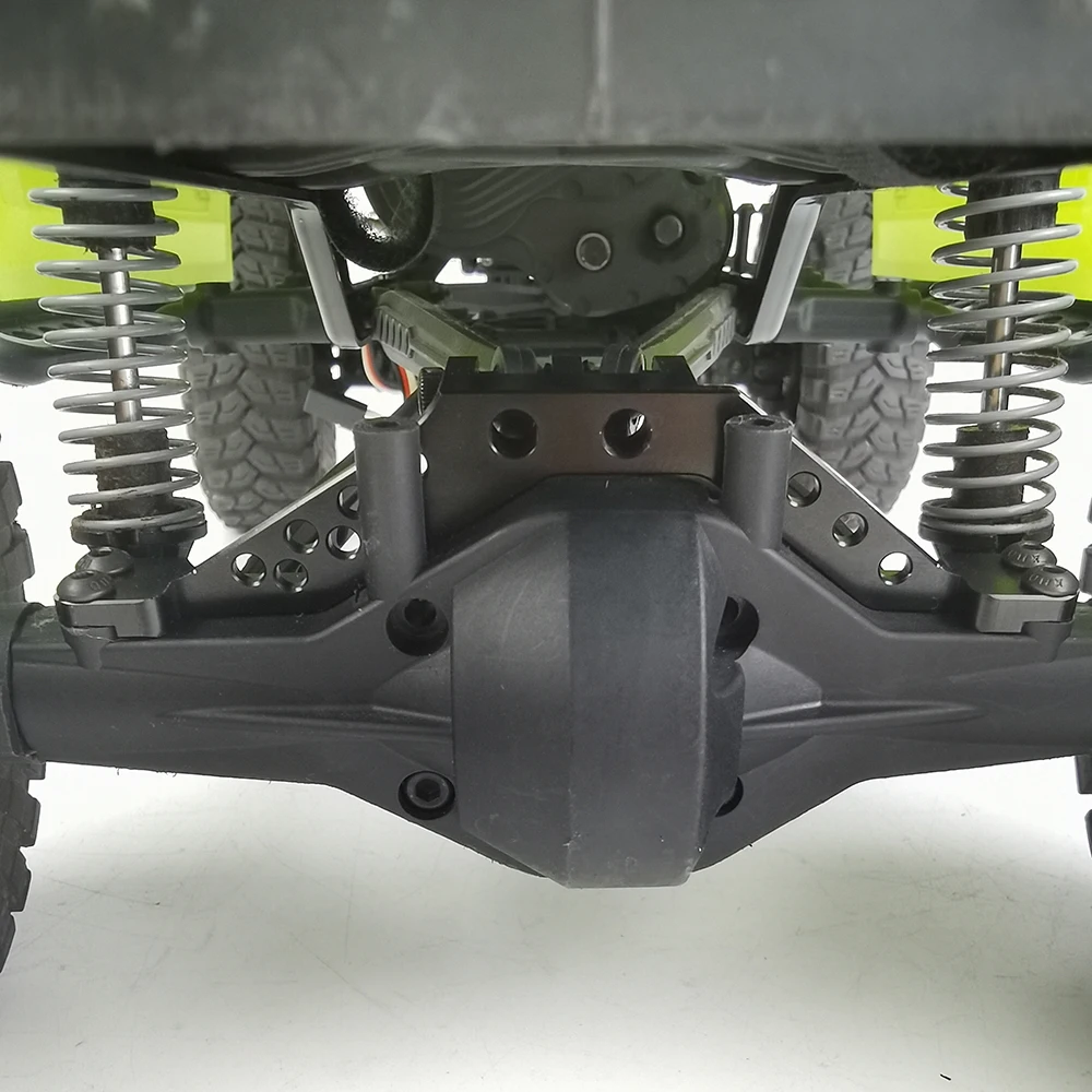 YEAHRUN Front/Rear Axle Reinforcement Black Alloy 4 Link Rod Axle Mount Set for Axial SCX10 Wrangler 90047 1/10 RC Crawler Car
