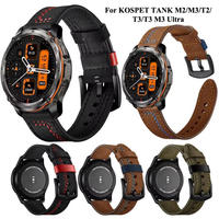 22mm Leather Loop Strap For KOSPET TANK T3 Ultra Bracelet Wristband For KOSPET TANK T2 T3/KOSPET TANK M2 M3 Ultra Watchband