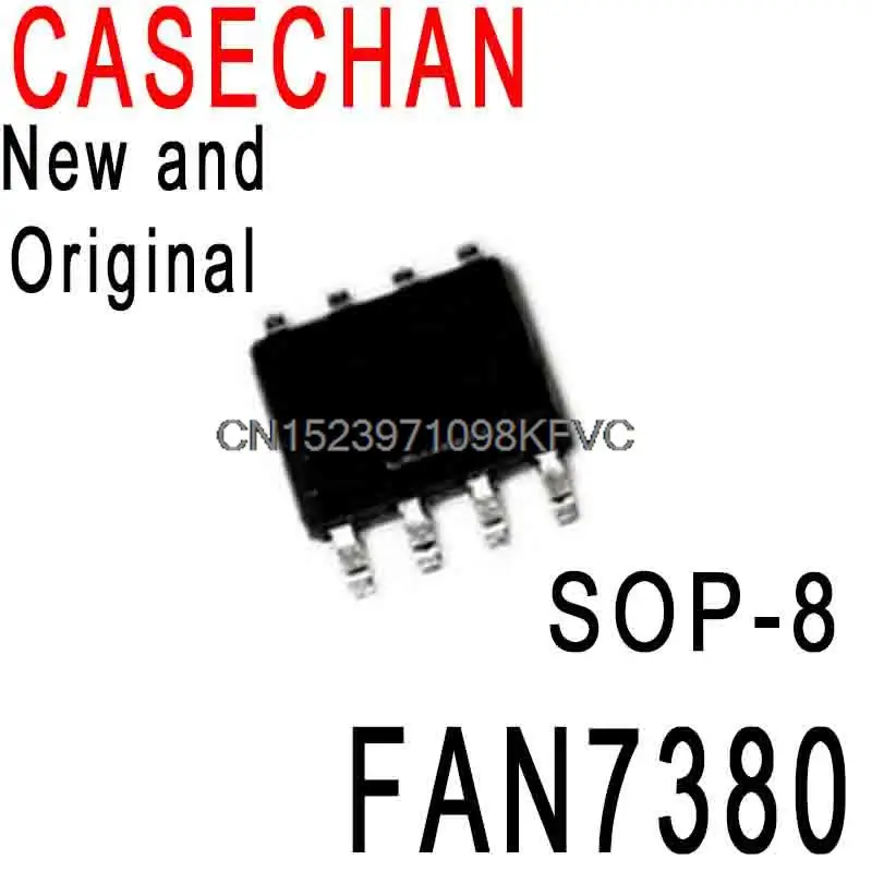 5PCS New and Original  FAN7380MX 7380 SOP-8 Half-bridge gate driver chip In Stock NEW original IC FAN7380