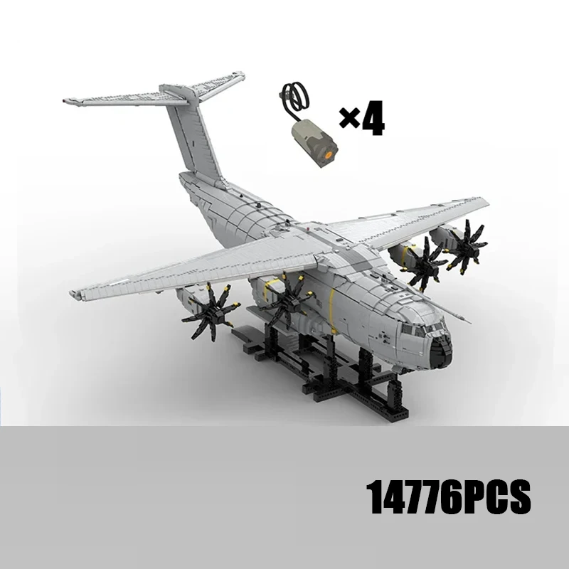 Moc Bouwstenen Airbus A400M Atlas Model Technologie Vechter Baksteen DIY Assemblage Grote Vliegtuigen Speelgoed Kinderen Vakantiecadeau