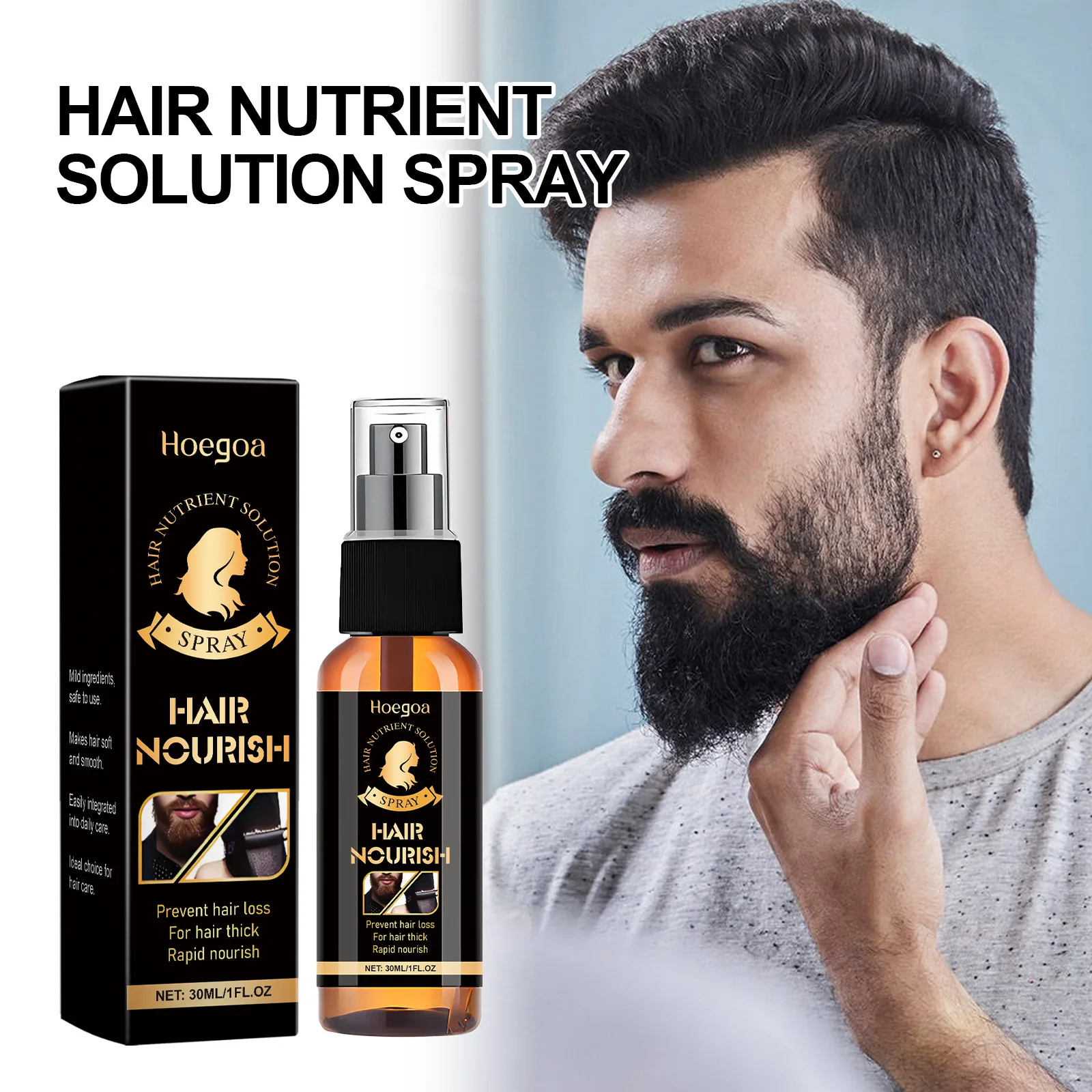

Dense Hair Beard Growth Essential Oil Nourish Moisturize Smooth Thicken Hair Preventing Dry Knot Hair Beard Growth Essential Oil