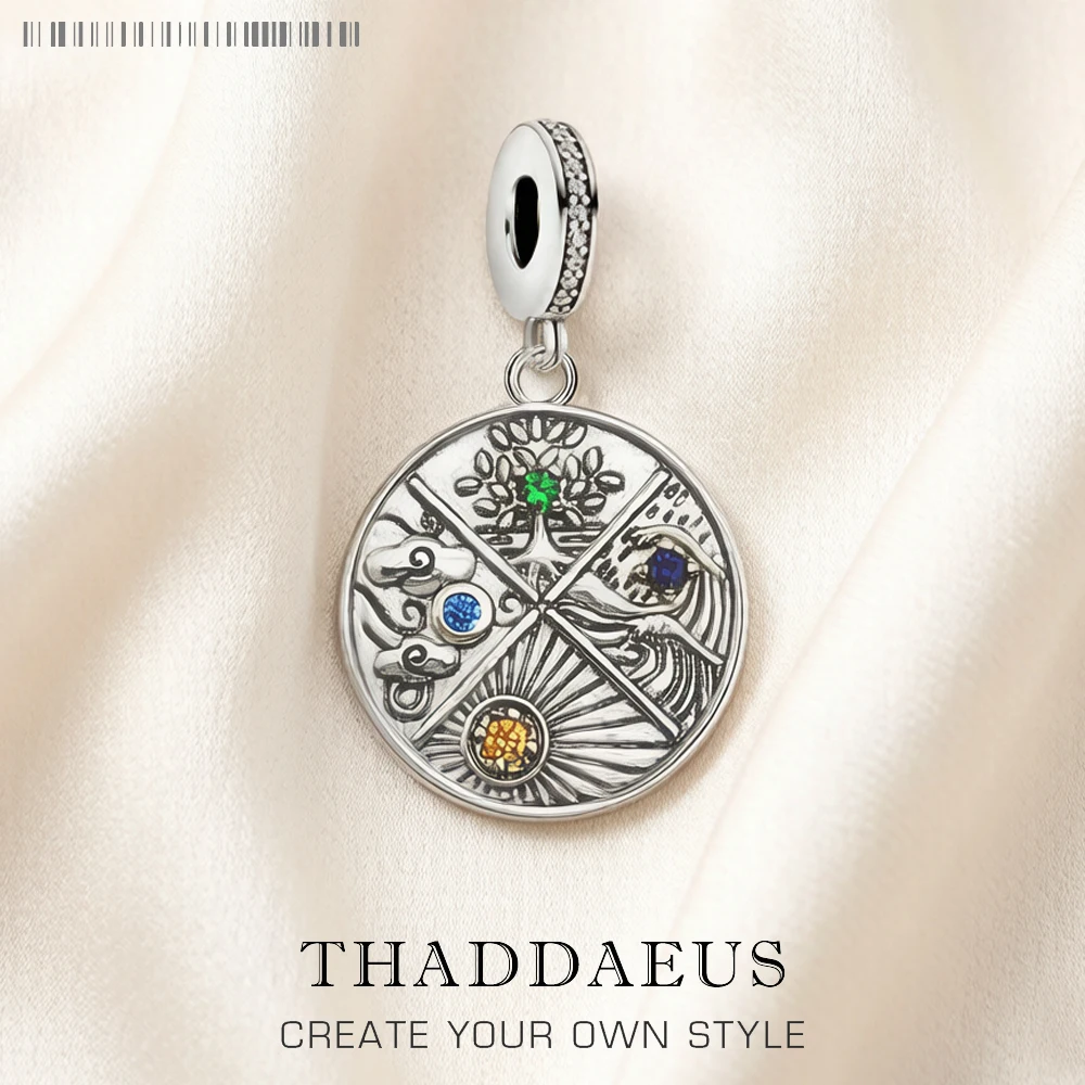 Erde, Wasser, Luft, Feuer Elemente Charme Philosophen Geschenk DIY Europa Original 925 Sterling Silber Edlen Schmuck