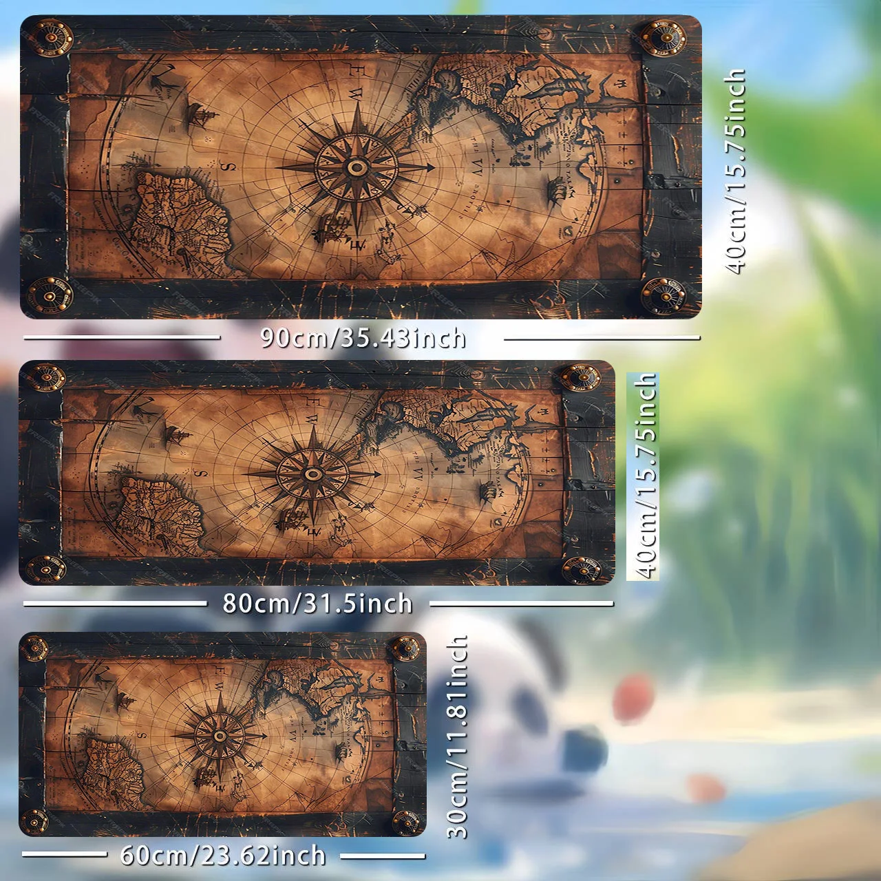 ヴィンテージ航海地図大型マウスパッドゴム製滑り止めデスクマットゲーミングマウスパッドデスクガジェットコンピュータテーブルゲーミングマットプレイマット