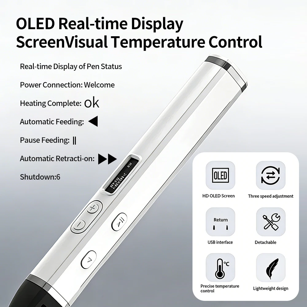 Professional 3D Print Pen 3D Printing Pens Competition Level OLED Display With PLA 200m Filament 3D Doodling Detachable Design