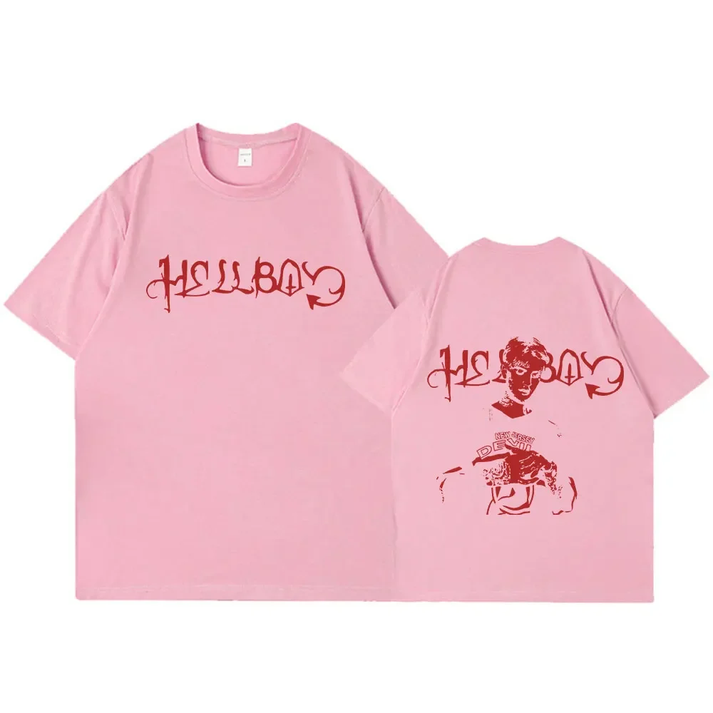 Rapper Lil Peep Crybaby Hellboy T-shirt Vintage Hip Hop T Shirt Men's Women Clothing Cotton Oversized Short Sleeve T-Shirts Tops