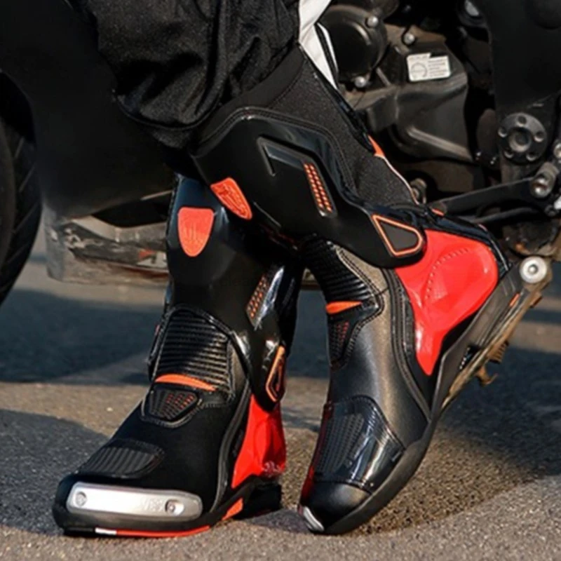 

Highway Boots For Men Women Boots For Motorcyclist Man Crashproof Botas De Moto Comfortable Motorboats Wear Resistant