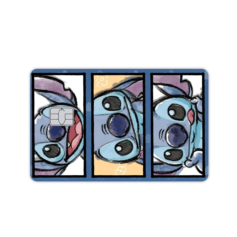 Y2k موضة غرزة بطاقة الائتمان الجلد ملصق أنيمي الكرتون VISA البنك بطاقة حافلة مترو بطاقة مقاوم للماء صغيرة كبيرة لا رقاقة غطاء لاصق #5