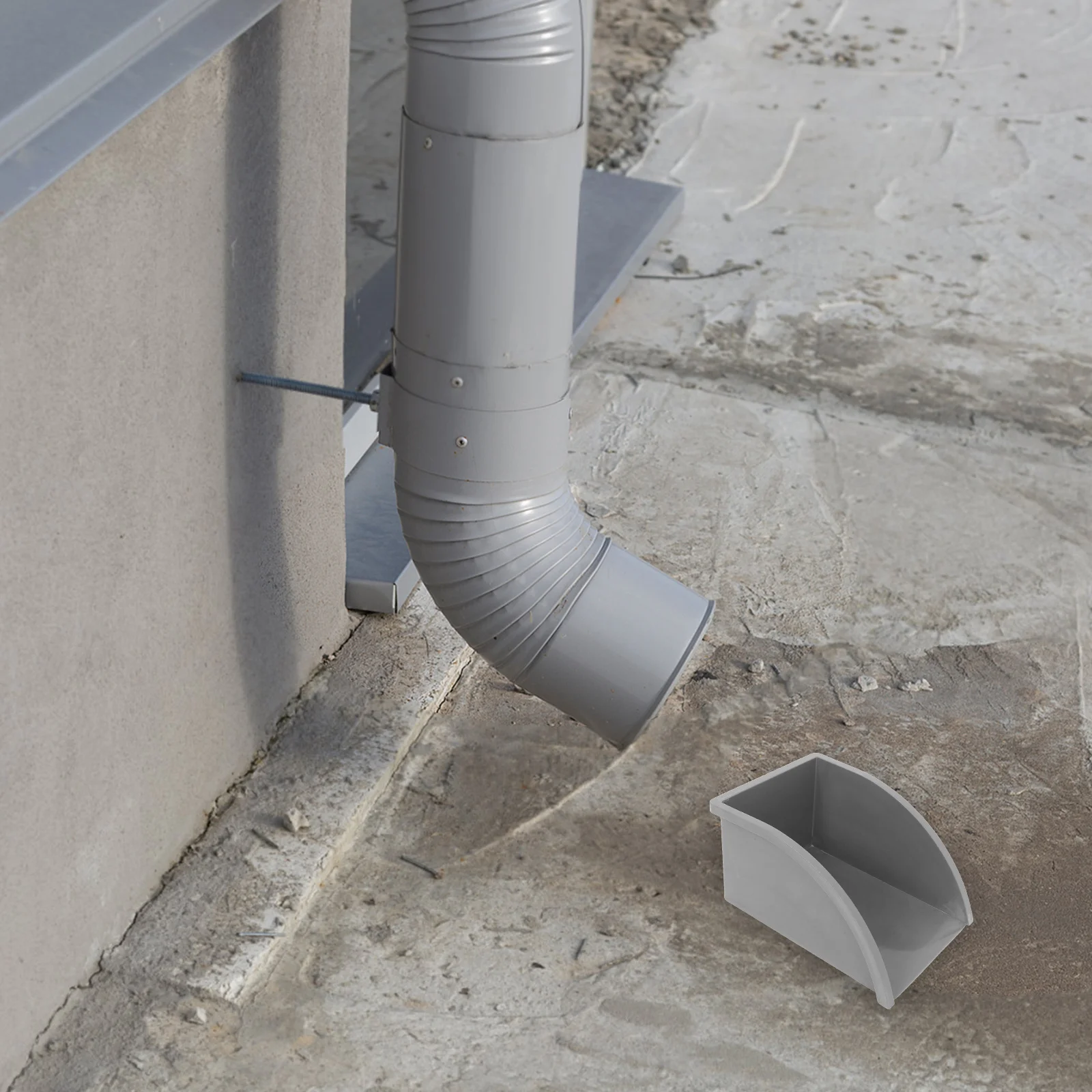 Rain Gutter Downspout Splash Block Plastic Water Diverter With Debris Filtering Tray For Extended Drainage Outdoor Yard Garden