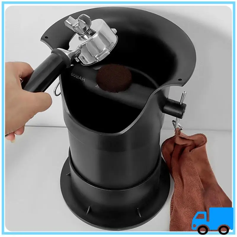 

Latest Knock Box Replacement Parts Fit For Espresso Grounds With Removable Non-Slip Base, Coffee Grind Collection Dump Bin,Black