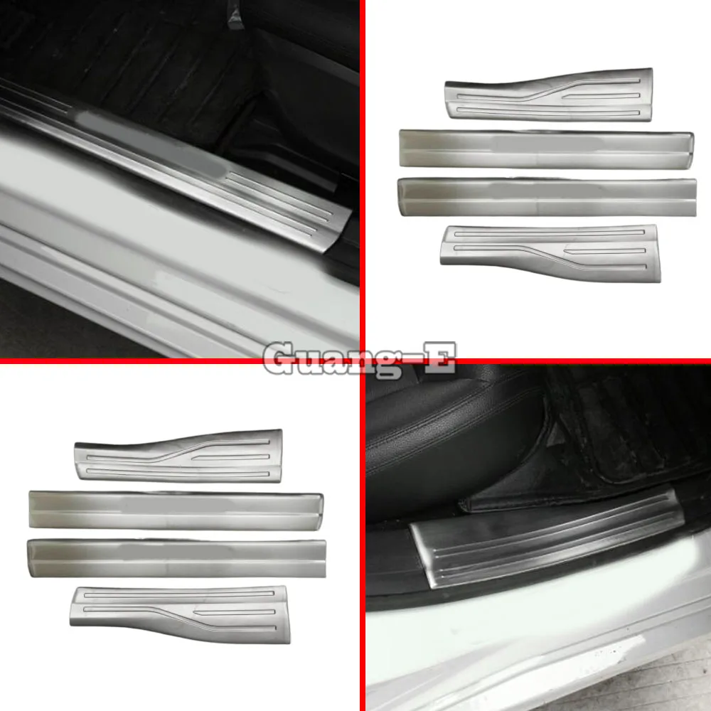 

For Mercedes Benz GLA 2015 2016 2017 2018 2019 Car Cover Stainless Steel Pedal Door Sill Scuff Plate Inner Threshold 4PCs