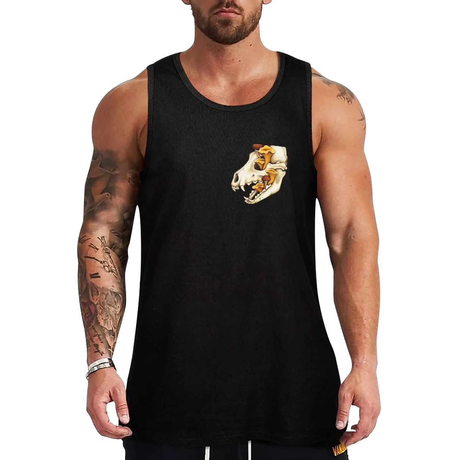Vulture Culture Canine Skull Tank Top Men's t-shirt Sports shirt man