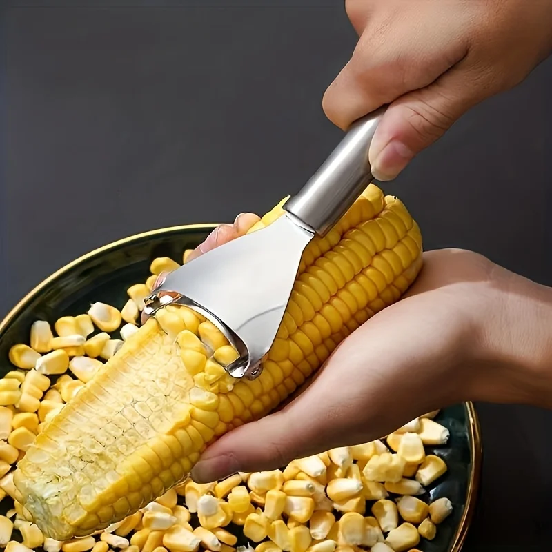 Stainless Steel Corn Planer Ergonomic Handle Corn Peeler PeelSeparate Enjoy Fresh Corn with MinimalEffort