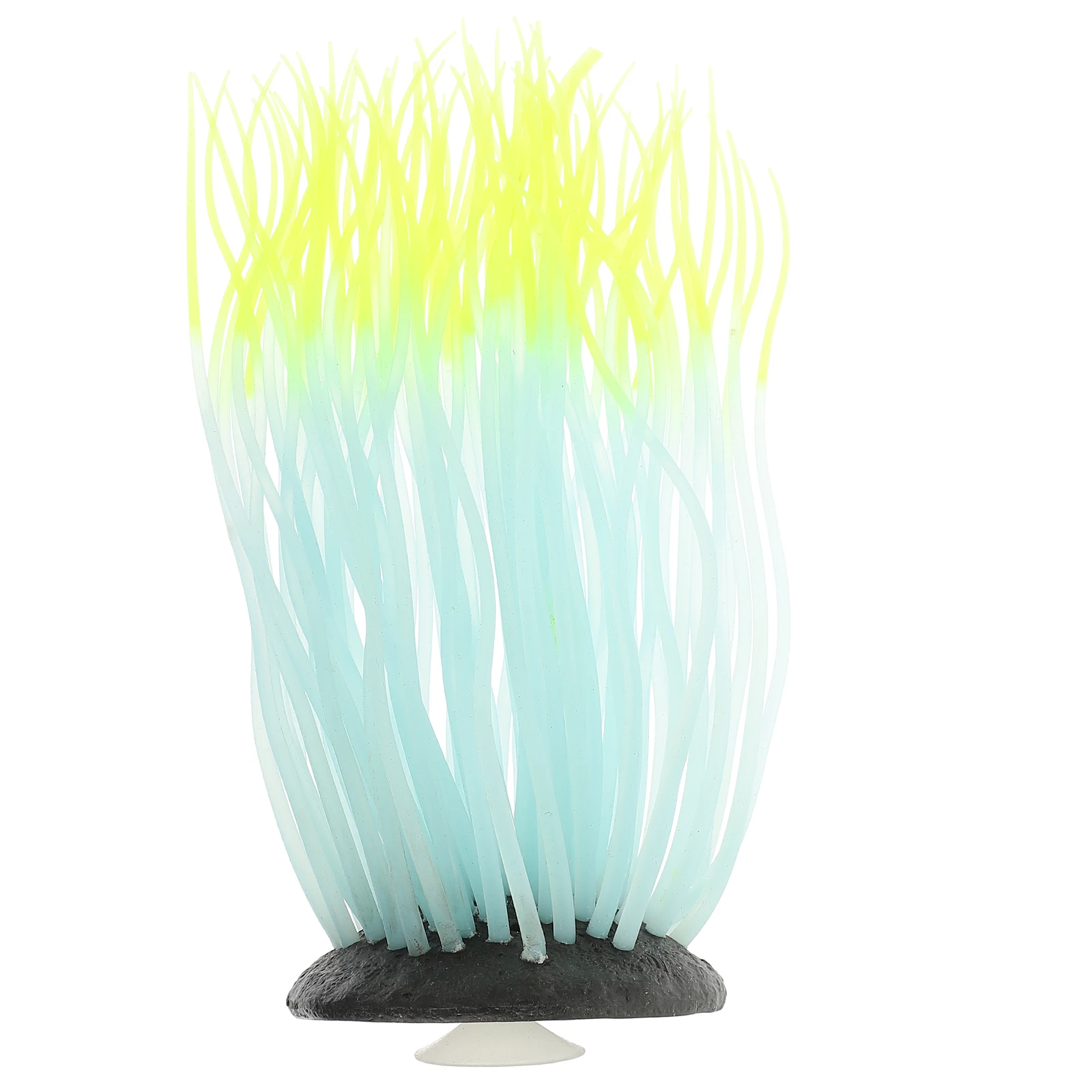 

Glow Anemone Artificial Sea Sculpture Silica Gel Decor Aquarium Adorn Lifelike Silicone Craft Fish Tank Landscape Home nament