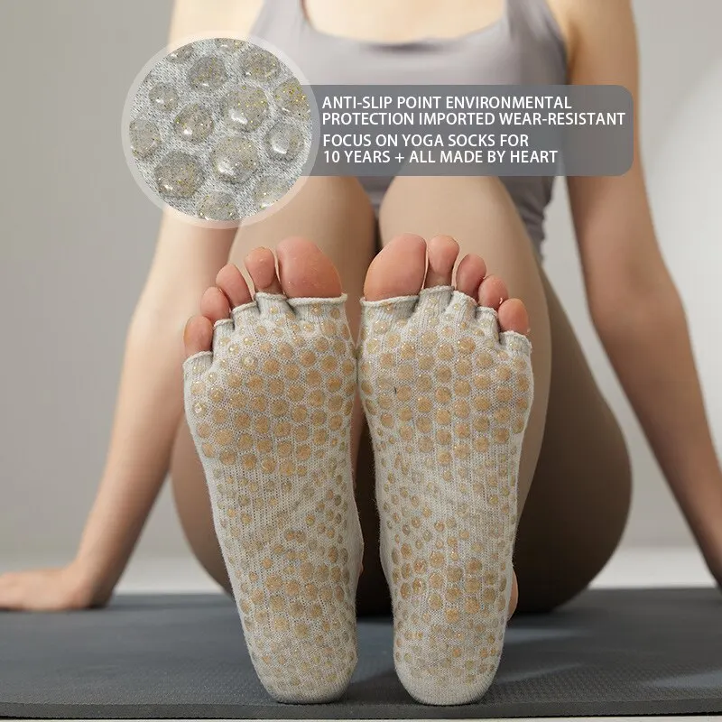 جوارب يوجا للسيدات غير قابلة للإنزلاق جوارب باليه نقي بدون أكمام جوارب يوجا للكاحل جيدة التهوية جوارب لياقة بدنية للنساء #3