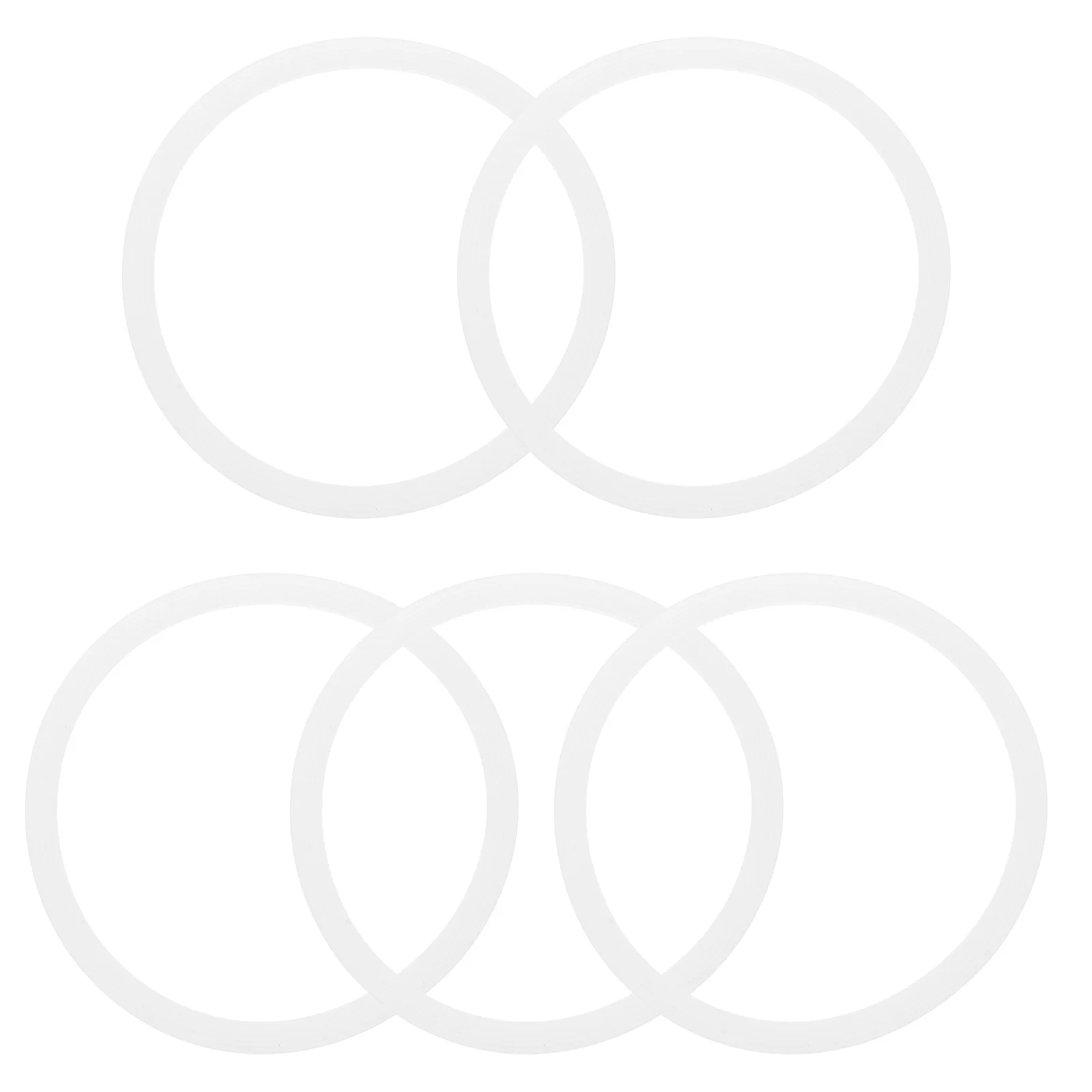

5 Pcs Sealing Ring Set for 24-40oz Bottles Silicone Gasket Replacement Leak Proof Bottle Sealing Rings Reusable Round Pad