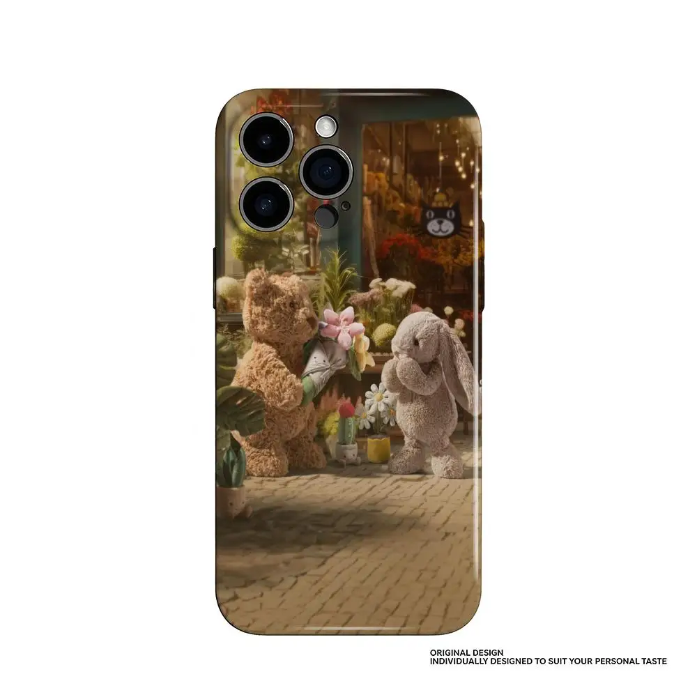 

J-Jellycats Phone Case For Samsung S25 24 23 22 Ultra Plus Glossy HD Fine Hole Liquid Film Hard Shell