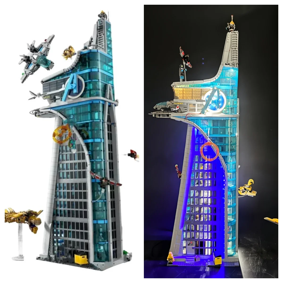 5201 pièces Disney Avengers tour bataille blocs de construction Architecture vue sur la rue pour enfants anniversaire cadeaux de noël 76269