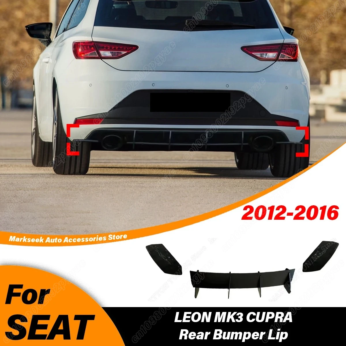 

Для Seat Leon MK3 Leon III Cupra задний бампер автомобиля в стиле Maxtton, диффузор, лезвие для губ, задний переключатель, комплект модификации кузова