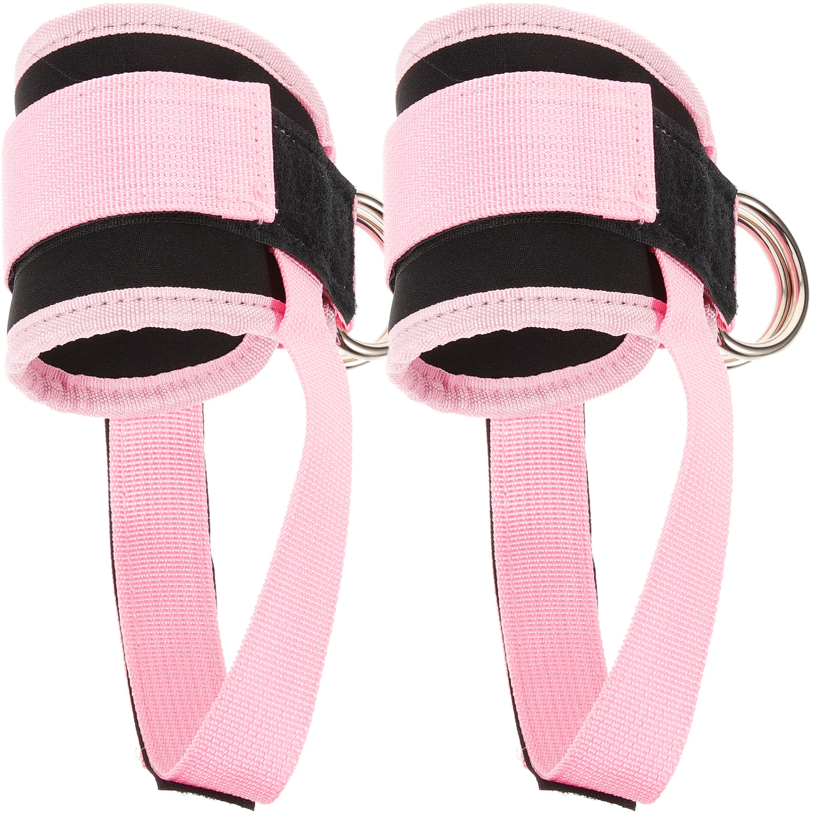 

1Pair Padded Ankle Straps Ankle Straps for Cable Machines Double D-Ring Fitness Ankle Cuffs for Gym Workouts Leg Extensions Pink