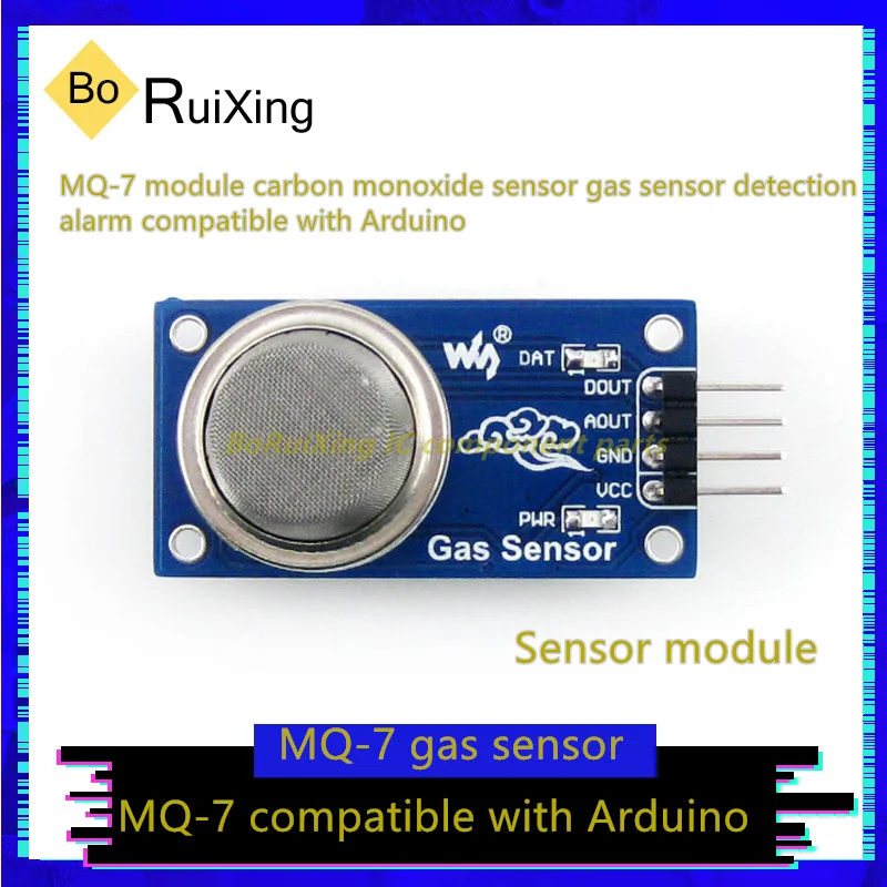 5PCS/LOT MQ-7-Gas-Sensor MQ-7 Module Carbon Monoxide Sensor Gas Sensor Detection Alarm Compatible With Arduino