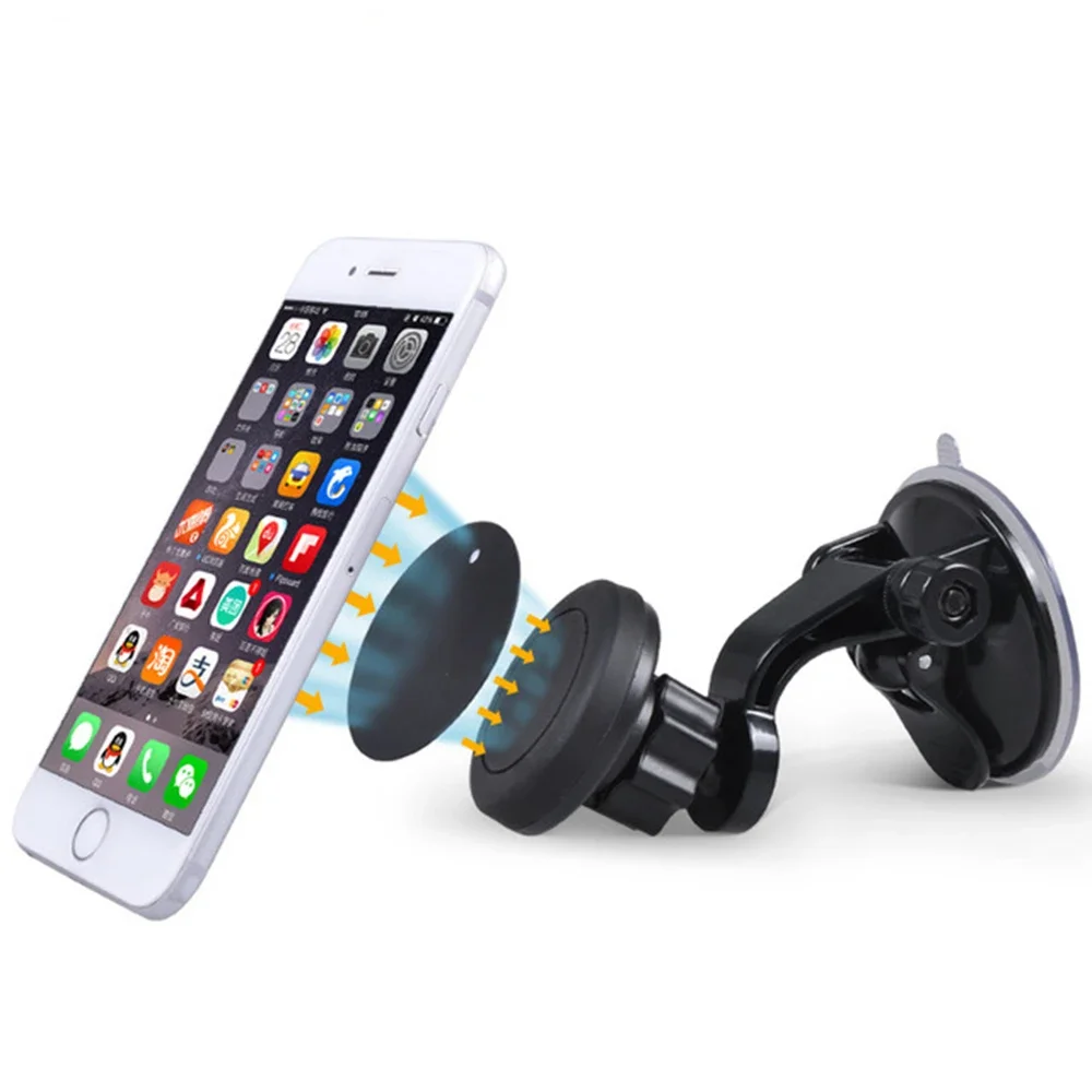 Universal Car Phone Magnetic Suction Phone Brackets Holder 360 Degree Adjustable Front Windshield GPS Navigation Car Accessories