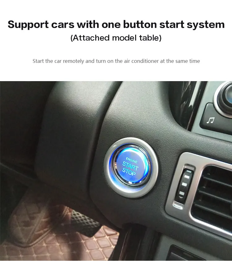 Drop Shipping KOL Cardot Nfc Best One Way Remote Push Engine Start Stop Button To Ignition Car Alarm