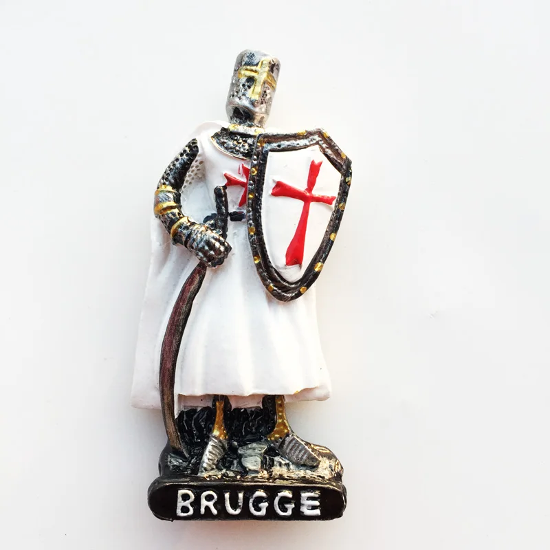 Fridge magnet Bruges soldiers map Sicily, Italy resin refrigerator stickers tourist souvenir message stickers