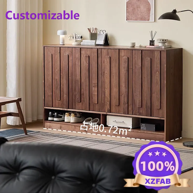 

Customizable North American Black Walnut Home Shoe Cabinet