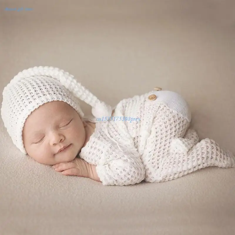 Baby Boy Photography Props Accessories Girl Rompers Hat Set 0 To 3 Months Newborn Clothes Suit for shooting Costume Birth Outfit