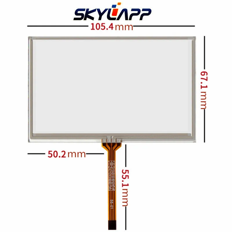 

New 105.4mm*67.1mm 4.3''Inch TouchScreen 4 Wires Resistance Touch Panel Screen Glass Digitizer Repair Free Shipping