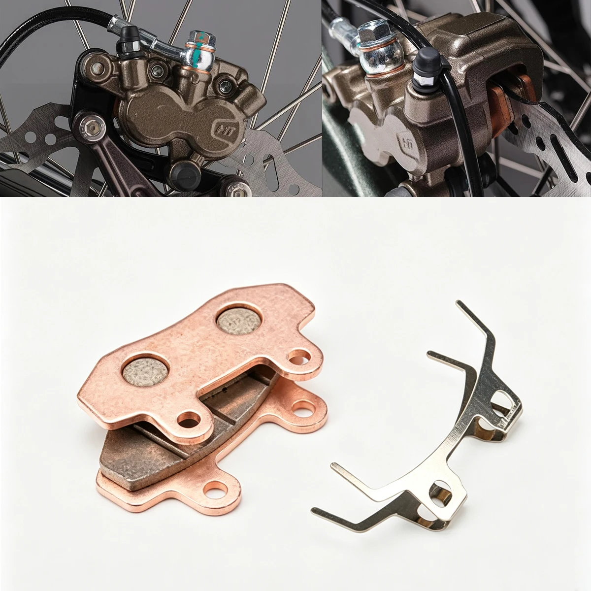 Electric off-road Motorcycles Front Rear Brake Pads Copper Based Sintering Brake Caliper Spring Set For Surron Ultra Bee