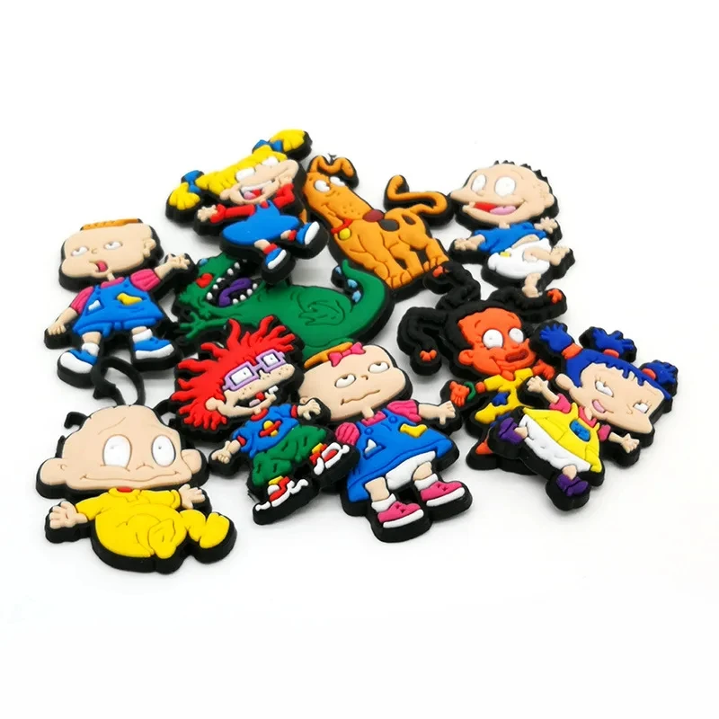 11-60 قطعة من حلية الأحذية ذات طابع كرتوني باريس - إبزيم زخرفي لطيف من مادة PVC للصنادل وأحذية الحديقة وهدية حفلات الأطفال والمهرجانات"