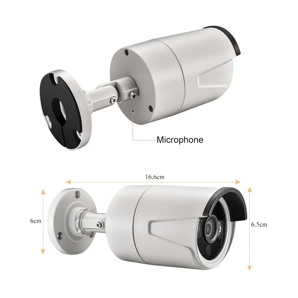 Sistema de cámaras de seguridad para el hogar PoE de 8 canales y 2MP, 8 Uds., conjunto de cámaras IP PoE para exteriores con cable de 2MP, Kit Nvr Tuya Poe de 1080p