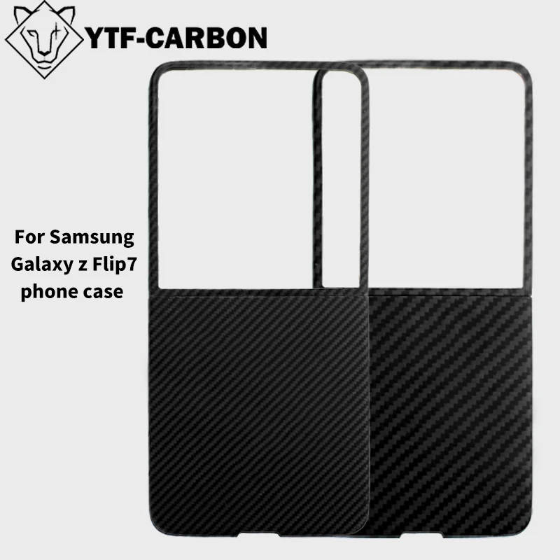 

YTF-Carbon для Samsung Z Flip7 кевларовый чехол для телефона из углеродного волокна Magsafe, ультратонкий арамидный чехол Flip7 из углеродного волокна