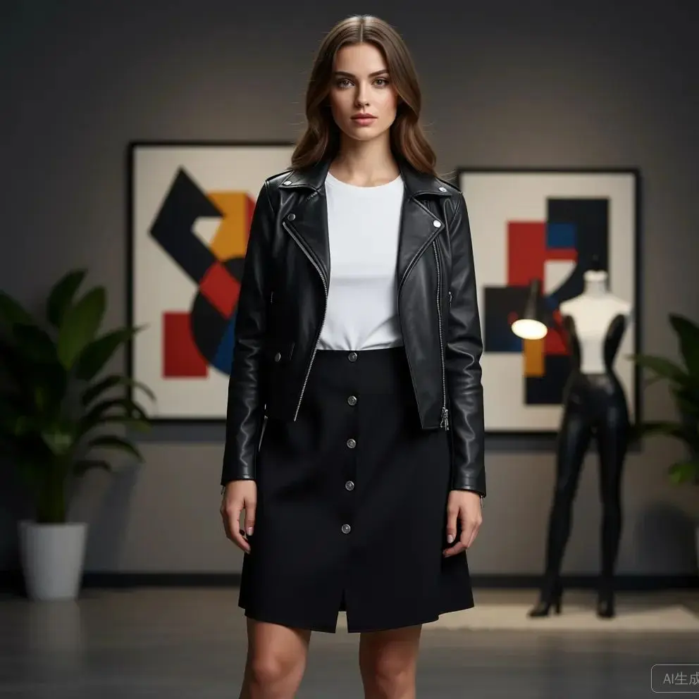 

Women’s Black Button‑Front A‑Line Mini Skirt High Waist Flared Skater Summer Trend Plus‑Size Party Wear Versatile Tall‑Girl