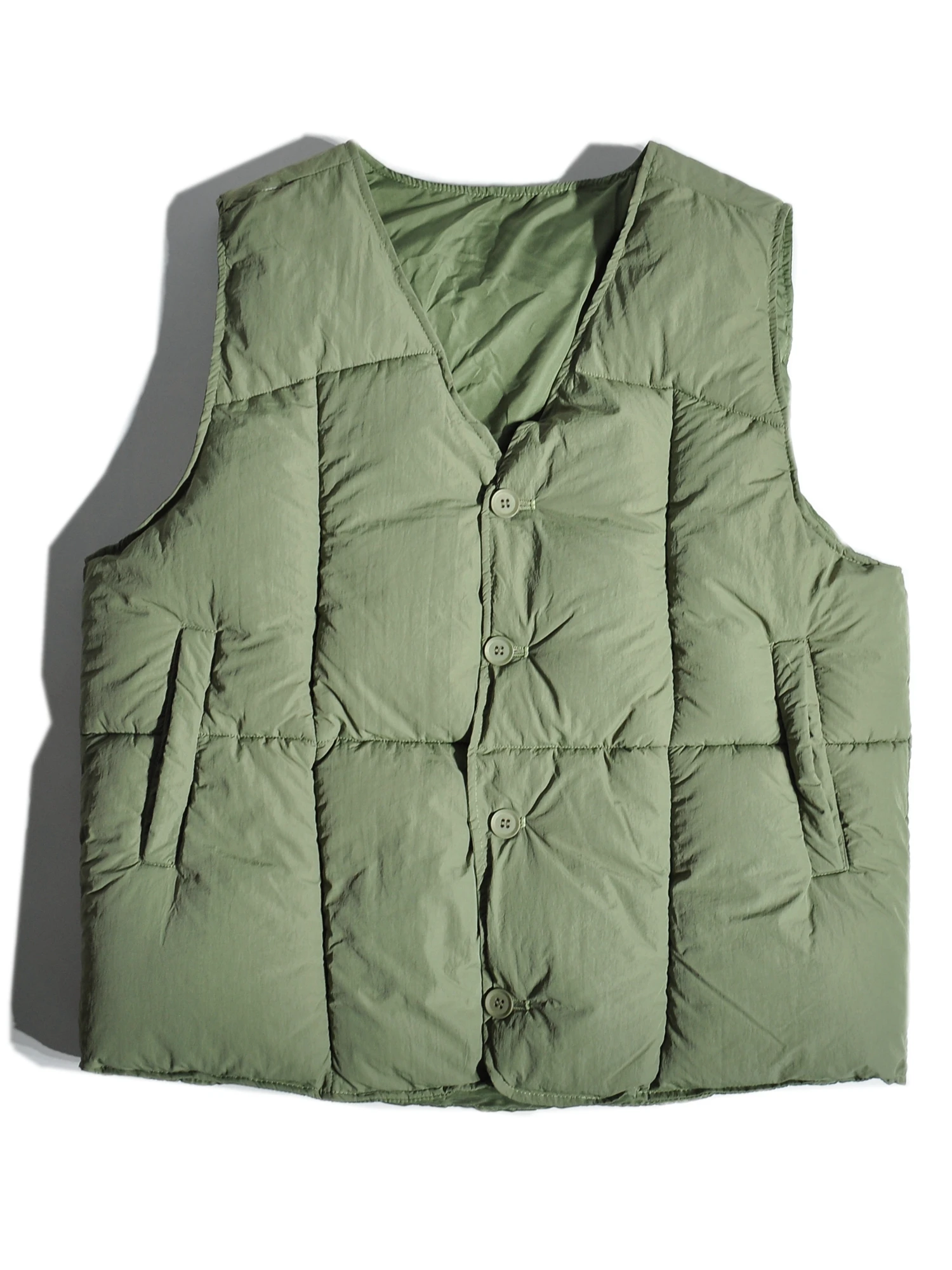 

Thiened Puffy Warmth Outdoor V-ne Bread Sle Cotton Vest Casual Layered Wear Japanese y Leisurely Faioned Hoody