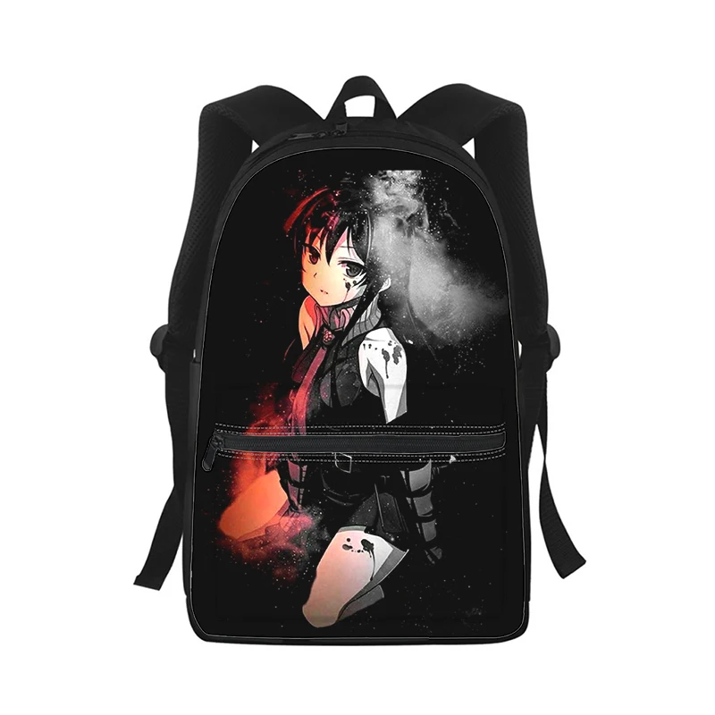 Anime Akame Ga Kill Mężczyźni Kobiety Plecak 3D Print Moda Torba szkolna Plecak na laptopa Dziecięca torba podróżna na ramię