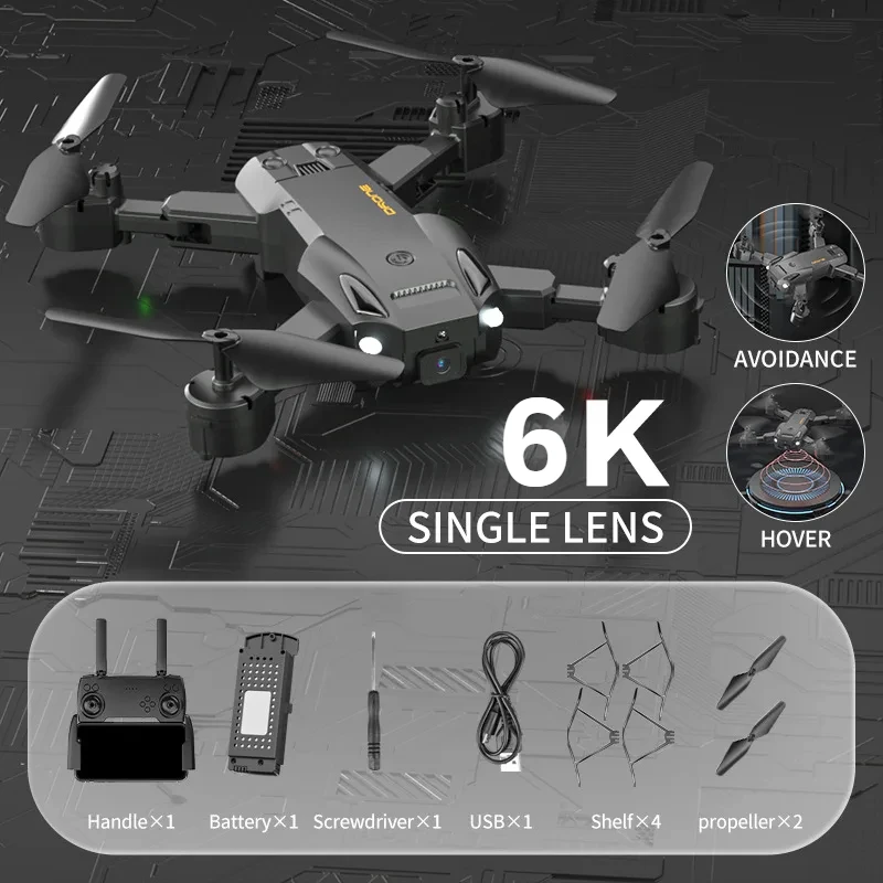 Professional 5G 6K HD Drone with Dual Camera Wifi FPV Three Sides Obstacle Avoidance Folding Quadcopter Optical Flow