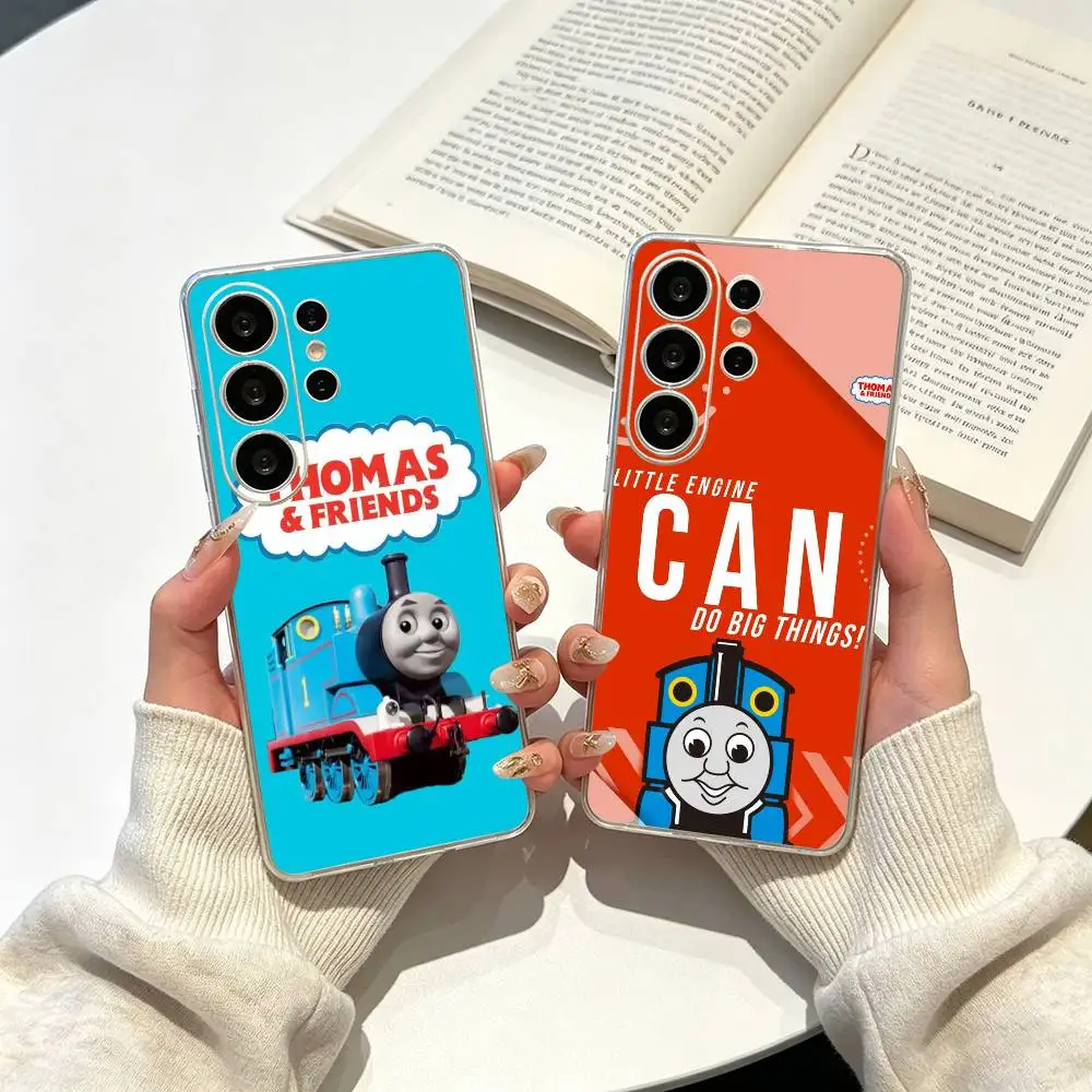 

T-Thomas and Friends Clear Soft Silicone Phone Case forSamsung S25, S24, S21, S22, S23, S30, Ultra, S20, Plus