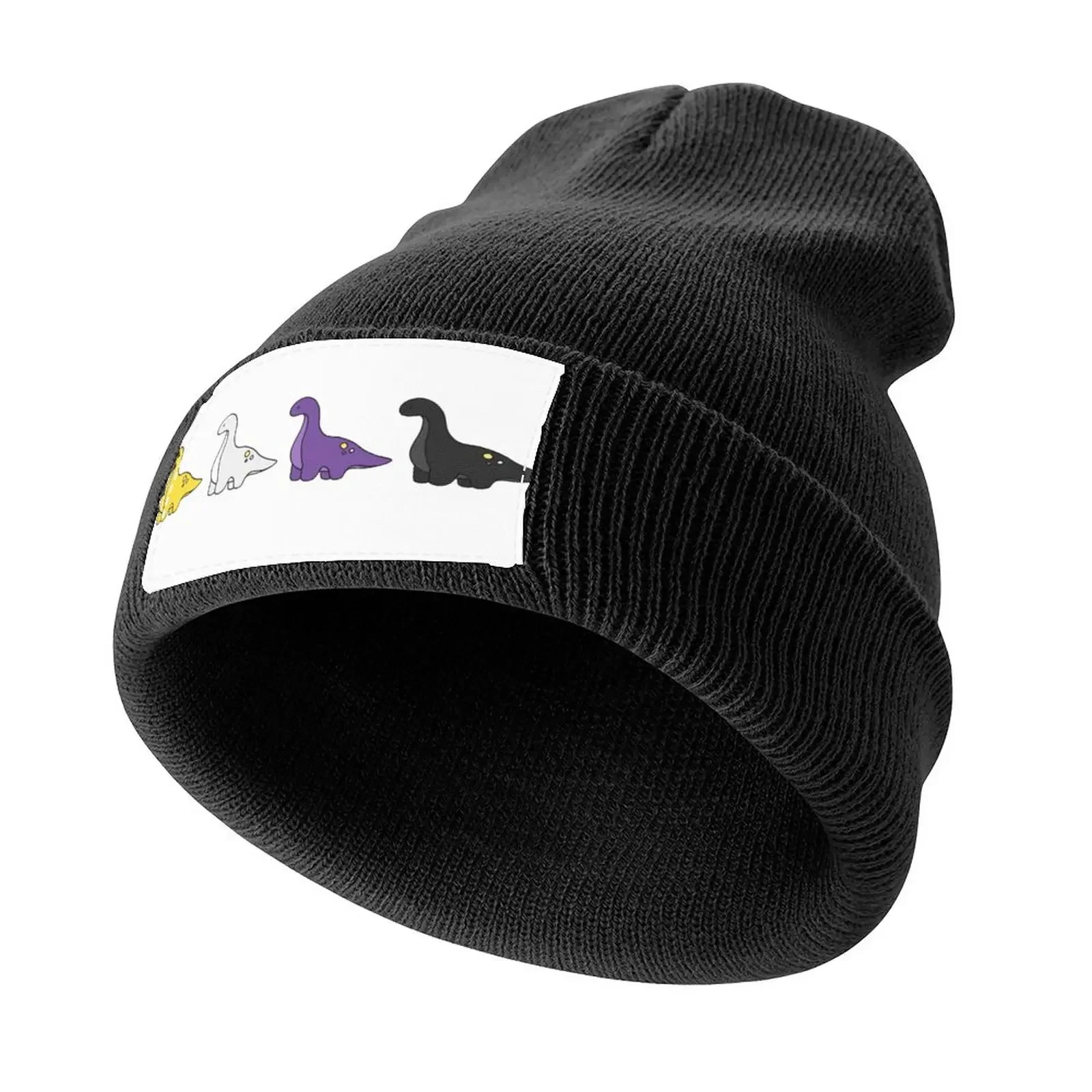 Simple non-binary dinosaurs Knitted Cap tea Hat derby hat Women's Beach Outlet Men's