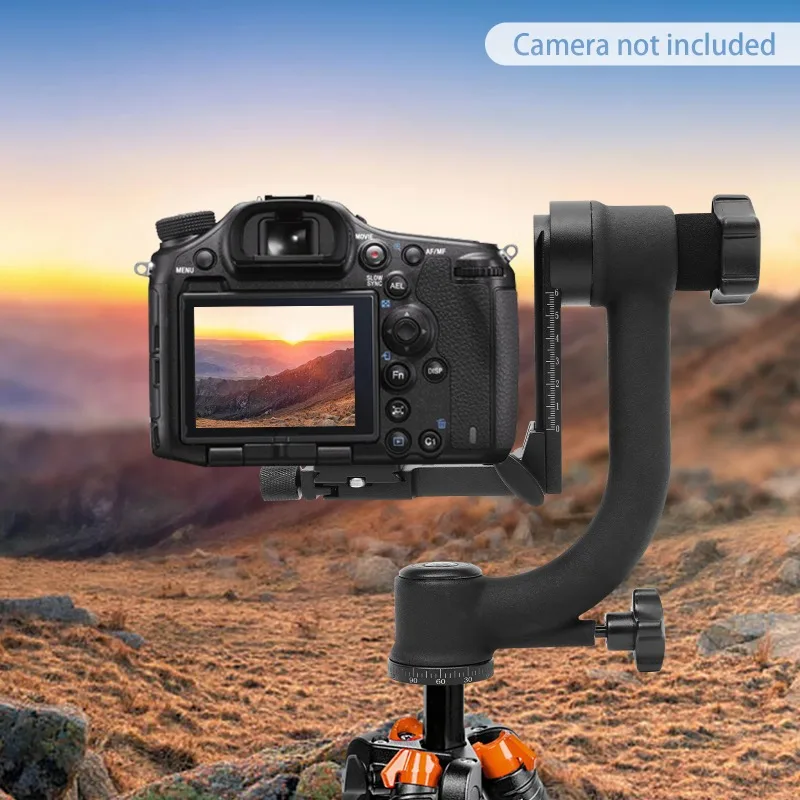 

【Professional Grade】TX 360° Panoramic Gimbal Tripod Head 44lbs Load Capacity, Smooth Rotation for DSLR Telephoto Lenses for Wild