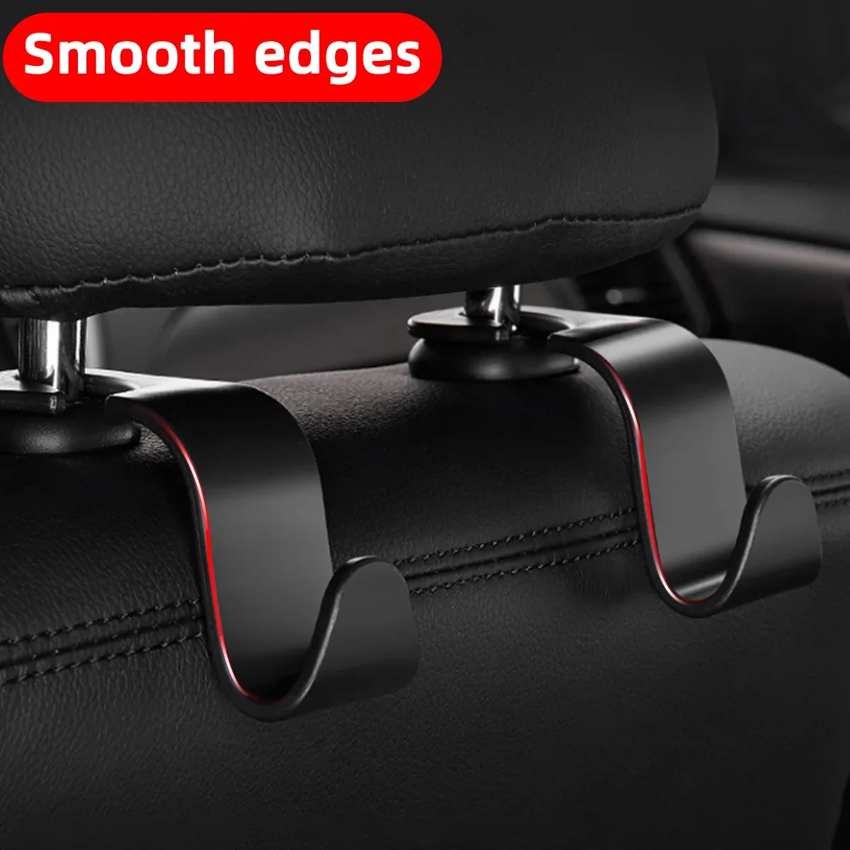 Car Hidden Seat Hook Multi-Purpose Carbon Fiber Texture Car Seat Back Creative Multi-function On-Board Hooks