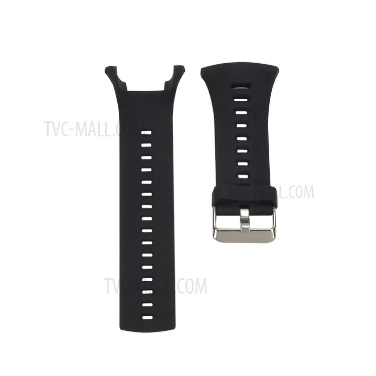 

Silicone Sport Watchband for Suunto Ambit 1/2/3, Adjustable Smart Watch Strap Replacement - Black